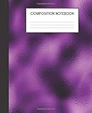 Composition Notebook: Faux Luxury Purple Metallic Glam College Ruled Notebook Lined School Journal