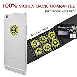 EMF Protection Sticker for Smartphone- Anti-Radiation Shield for Phone, Laptop, Tablet, Microwave, Kindle- Blocks Radiation Neutralizer- Fashionable Bumper Sticker- Healthier Environment (Gold)
