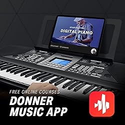 Donner Keyboard Piano, 61 Key Piano Keyboard, Force