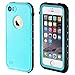 iPhone 5S Waterproof Case, eFond iPhone SE Waterproof Case IP68 Certified Shockproof Durable Slim Fit Full-Sealed Hard Cover with Touch ID Snow Dust Dirty Proof Case for iPhone 5 5S SE [Teal Blue]