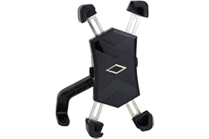 PITMOTO Motorcycle Phone Holder Mount - Mirror Mount, One Hand Operation ATV Scooter Phone Clip for iPhone 14/13 Pro Max, Galaxy S22 and 4.7"- 7" Cellphone - Mirror Mount Type - Black