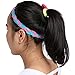 kilofly 4pc Girls Nonslip Grip Braided Headbands Teens Sports Hair Elastic Bands