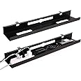 AIMEZO 55Inch Heavy Duty Steel Cable Management Tray - Under Desk Wire Management Organizer Computer Cord Raceway