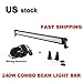 Primeprolight 42 Inch Led Light Bar 240W Straight Flood Spot Combo Beam with Wiring harness For UTV, sand rail, buggy, ATV, SUV, truck, train, motorbike, bus, tank