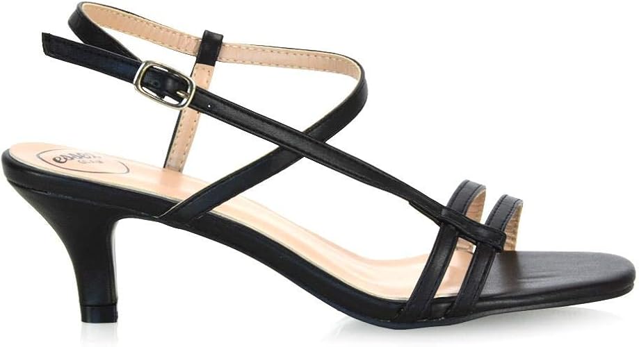 kitten heel strappy sandals uk