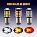 Antline Newest 1157 LED Bulb Amber Yellow (2 Pack), 9-30V Super Bright 1600 Lumens 2057 2357 7528 1157NA 52-SMD LED Lamps with Projector for Replacement, Work as Turn Signal Blinker Lights