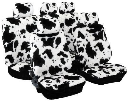 Car seat cover Colour Cow or Zebra or Leopard Soft Velboa for Front Seats or Full Sets