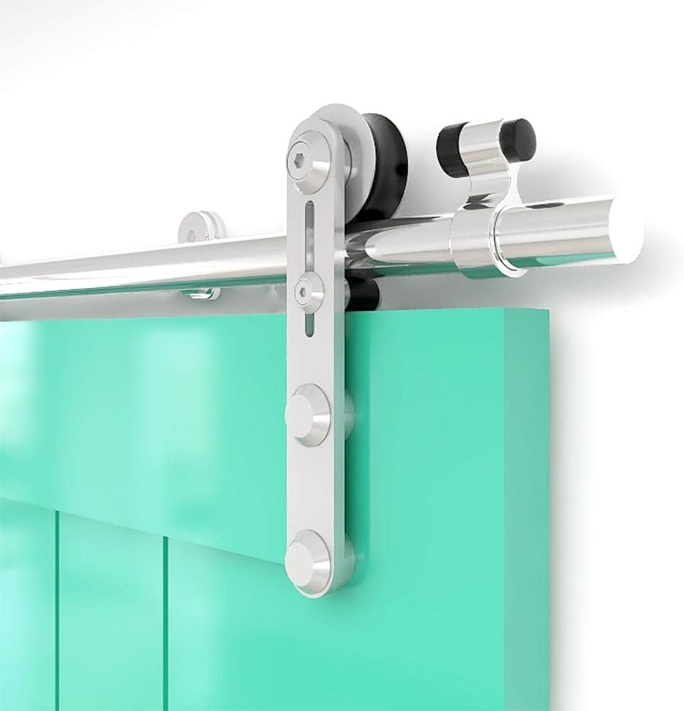 TSMST 183CM/6FT Sliding Door Track Barn Door Hardware Kit Closet Rail Roller Accessory Stainless Steel Material