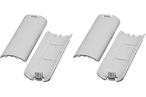 Generic Remote Battery Cover Lid Back Door Shell Replacement (Pack of 4 - White) Compatible with Nintendo Wii Remote Controll