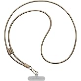 CASETiFY Pebbled Cord Phone Strap - Jet Black/Grige