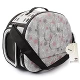 MiNiPet Portable Dog Travel Carrier Cat Cage Soft-Sided Airline Approved Tote Outdoor Shoulder Handbag Pet Bag Grey
