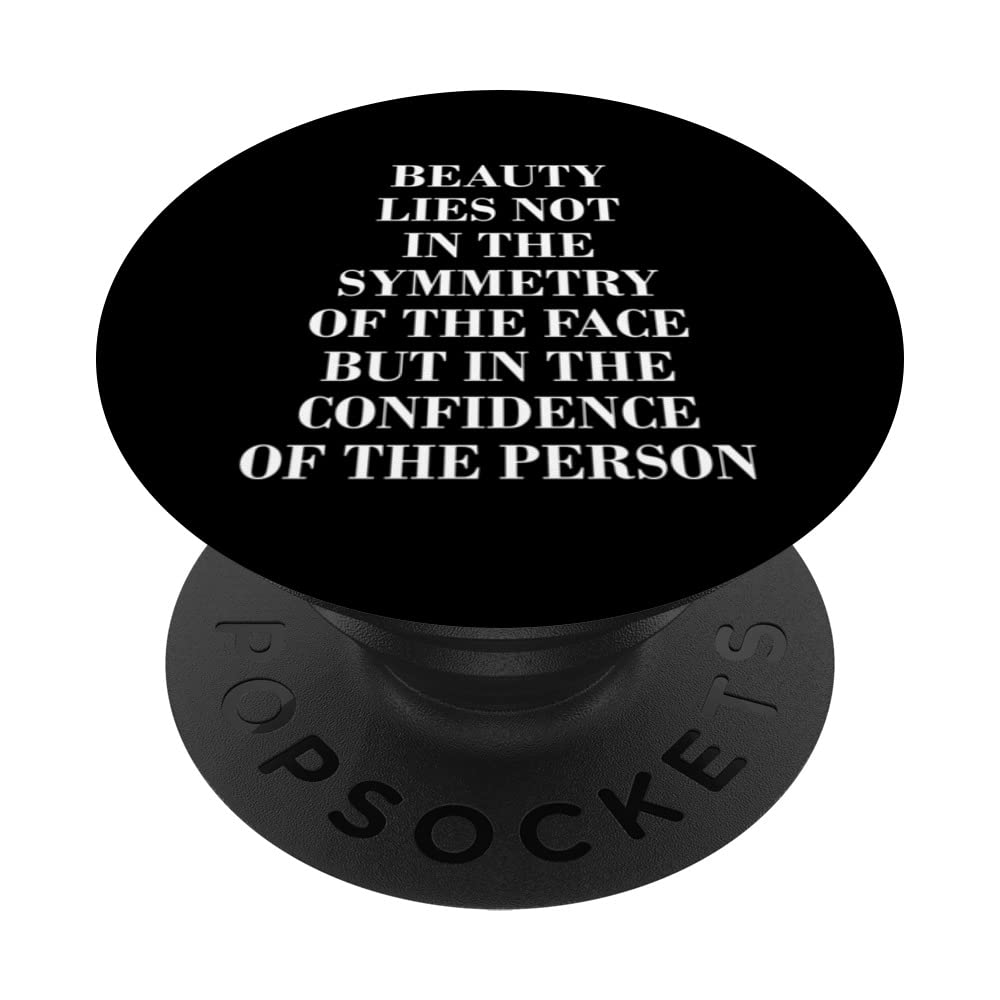 Natural Beauty No Buccal Fat Romover Quote PopSockets Swappable PopGrip