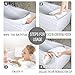 Yimobra Luxurious Spa Bath Pillow, 2 Panel Bath Tub Pillows for Headrest Shoulder Neck Support, Large 14.5 x11, Powerful 7 Non Slip Suction Cups, Pillow for Bathtub, Hot Tub, Jacuzzi, Spas, White