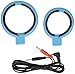 Zeus Electrosex Bi-Polar Silicone Cock Ring Set, Blue (ZE-VF676)