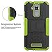 Zenfone 3 Max ZC520TL Case,Mama Mouth Shockproof Heavy Duty Combo Hybrid Rugged Dual Layer Grip Cover with Kickstand for ASUS Zenfone 3 Max ZC520TL(with 4 in 1 Packaged),Green