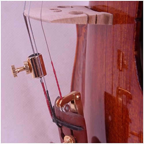 ALLCACA Cello Wolf Tone Eliminator Brass Cello Wolf Tone Mute Adjustable Instrument Wolf Tone Suppressor, Gold
