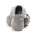 Kuner Baby Boys Girls Tassel Soft Soled Non-Slip Crib Shoes Moccasins First Walkers (11cm(0-6months), Gray)