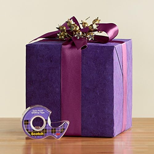 Scotch Gift Wrap Tape, 1 Roll on Handheld Dispenser, 19 mm x 15 m - Satin-Finish Clear Sticky Tape to Use on Gift Wrapping Paper - Image 3