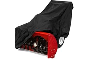 Snow Thrower Cover Waterproof Heavy Duty 420d Oxford With Windproof Buckles And Elastic Cord For Outdoor Electric All Weather