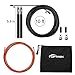 TOPTREK Jump Rope with 2 Adjustable PU cover steel Cables (10 feet) Skipping Rope Aluminum Alloy Anti-Slip Handles Speed Rope Fits Men and Women Training GYM MMA