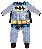 Batman Onesie Footed Pajamas With Cape Sizes 2T-8