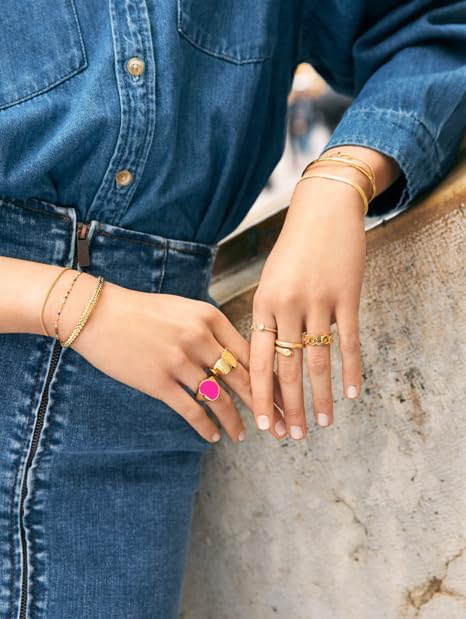 Anillo Mujer Ajustable Personalizado Letter Spark Plata Baño Oro