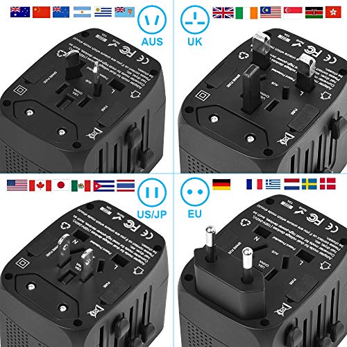 Universal Travel Plug Adapter, Voltage Converter 220V to 110V Power