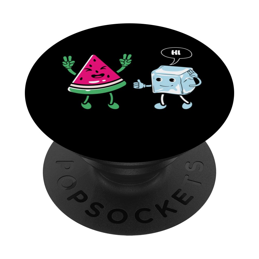 Cute Happy Watermelon With Sugar Cube Sweet Fruit Lover PopSockets Adhesive PopGrip