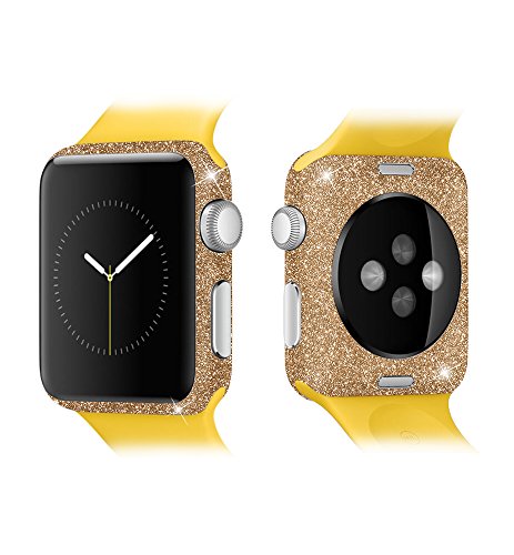 Furivy for iWatch 42MM Decal Sticker Creative (2 Pack) Bling Skin Stickers for Apple Watch 42mm Champagne Gold - Thumbnail 6