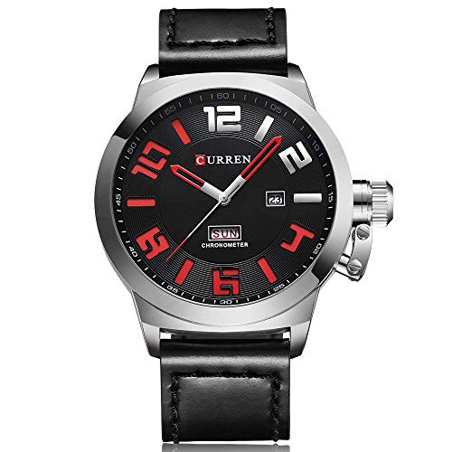 Curren Original Hombre Deporte Casual Cuero Impermeable Fecha Fecha Reloj de Pulsera 8270
