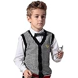 Leo&Lily Little Boys' Fashion V-Neck Pullover Sleeveless Sweater Vest
