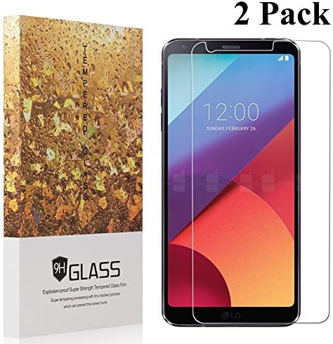 LG G6 Screen Protector,[2 Pack] YMAKSI Tempered Ballistic Glass Screen Protector for LG G6 [9H Hardness] [Ultra Clear] [Anti- Scratch] [Case Friendly],Lifetime Replacement Warranty