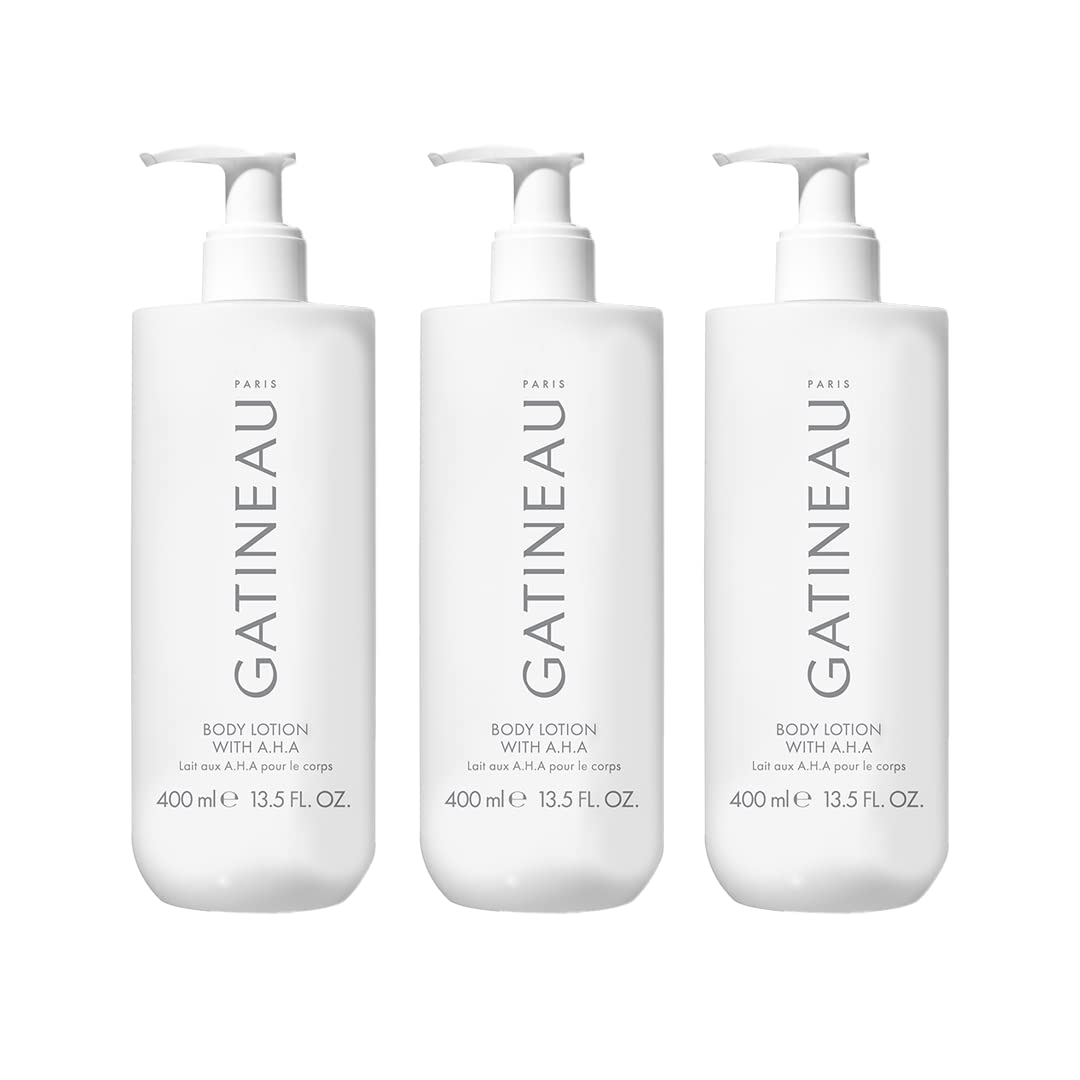 Gatineau - AHA Body Lotion, Trio Pack, Hydrating Cream for Dry Skin with Shea Butter (400ml x 3 Bottles)