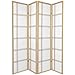 Oriental Furniture 6 ft. Tall Double Cross Shoji Screen - Natural - 4 Panels