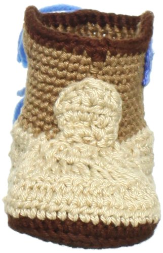 Jefferies Socks Baby-Boys Newborn Cowboy Boot Bootie, Khaki, Newborn