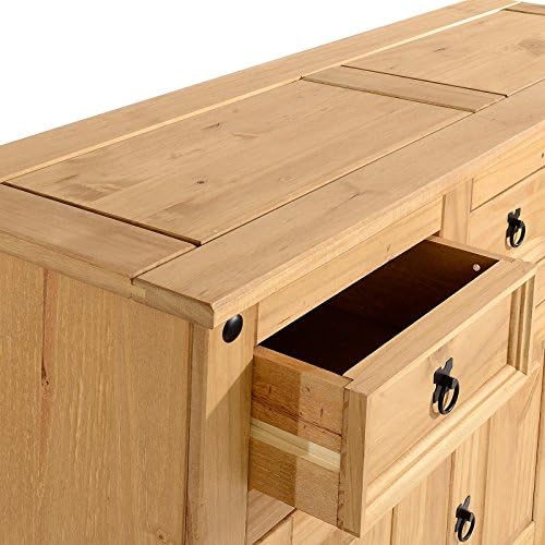 Naturmöbel - Sideboard Kommode Mexiko Stil Highboard Anrichte Kiefer