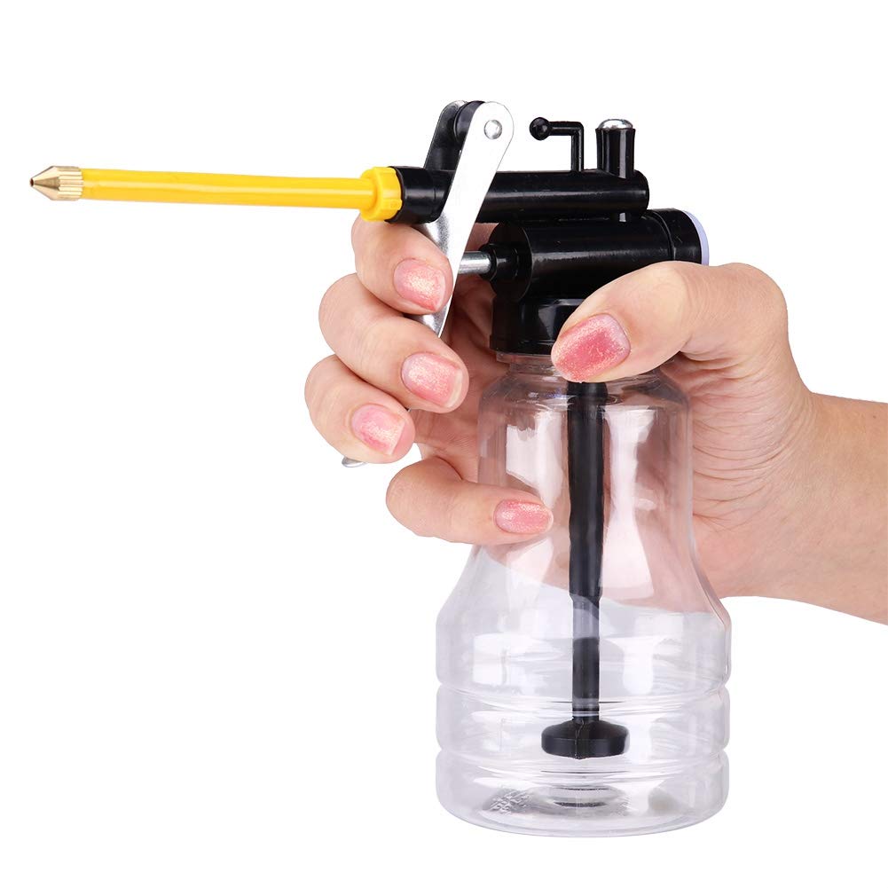 High Pressure Oiler, Manual Oiling Gun, 250ml Plastic Oil Can, Transparent Design, Lubrication Oil Can, for Home Workshop, Car Maintenance, Bike Care