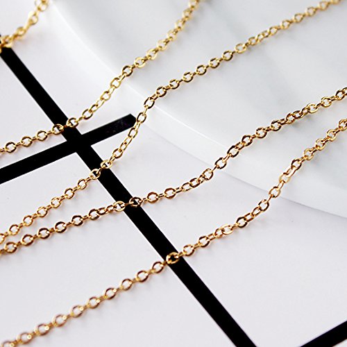 VITORIA'S GIFT Simple Women Body Jewelry Handmade Chain Tassel Thigh Leg Chain for Mother's day