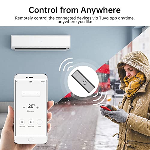 TOWODE WiFi Smart IR/RF Remote Controller-Link to Smart Home Automation Controller Compatible with TV Air Conditioner Alexa,Google Assistant