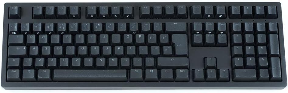 iKBC MF108 V.2 RGB Mechanical Keyboard with Cherry MX Silent Red Switch, Black Aluminum Case and Black PBT Double Shot Keycap, Gaming and Typing Mechanical Keyboard for PC, Computer (ISO/US Layout)