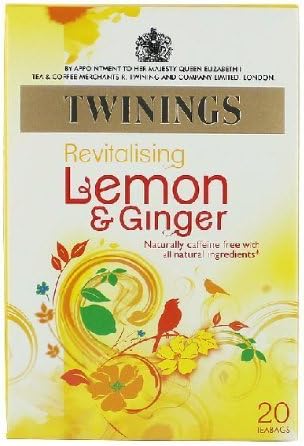 Twinings Herbal Tea, Lemon &amp; Chinese Ginger, 20 Teabag Box (Pack of 6)