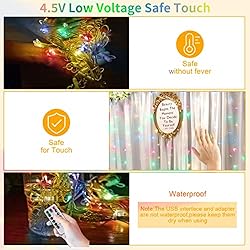 Curtain String Lights, USB Powered Hanging Fairy