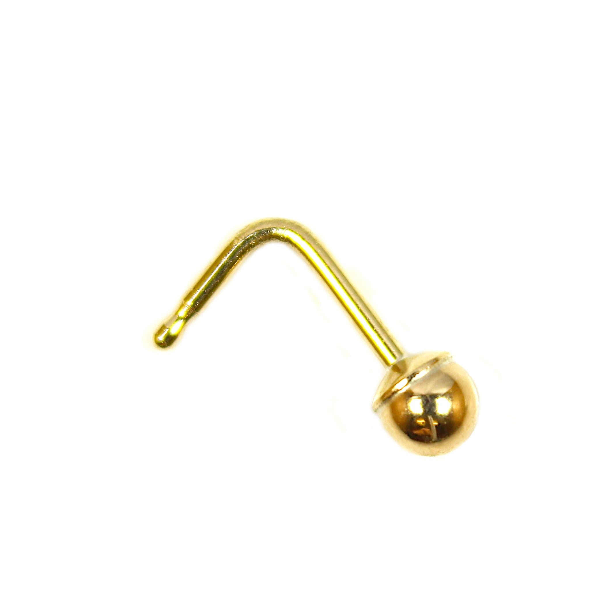 Arranview Jewellery 2 mm ball end nose stud in 9ct yellow gold