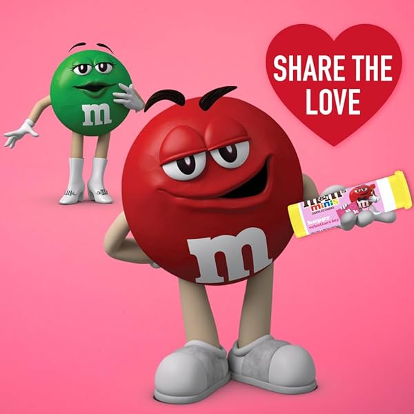 M&M’S VALENTINE MINIS MILK CHOCOLATE CANDY, VALENTINE’S DAY CANDY GIFTS BULK, 1.08 OUNCE TUBE (PACK OF 24)