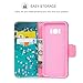 YOKIRIN Galaxy S8 Case, Classic Cherry Blossom Magnetic Style PU Leather Case Wallet Flip Stand Flap Closure Cover with ID&Credit Card Holder Shockproof Cover for Samsung Galaxy S8