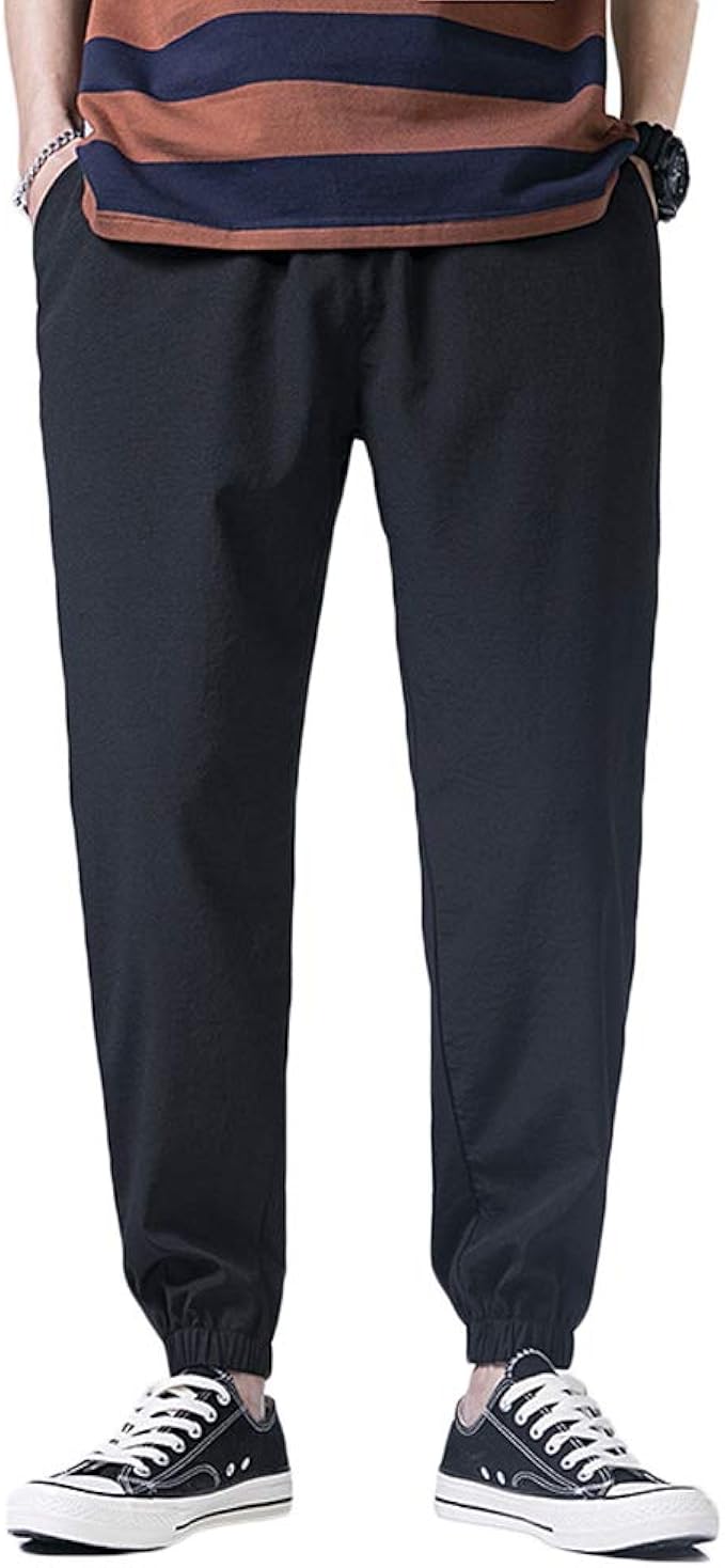 Mens Baggy Lounge Harem Pants with Pocket Drawstring Beam Feet Trousers