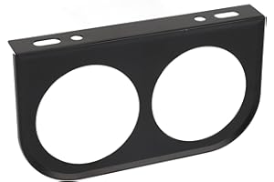52mm Gauge Holder,2 Hole Gauge Panel Gauge 2‑1/16 Inch 52MM Universal Metal Car Meter Mount Instrument Panel(Black)