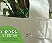 3 Pack Natural Cotton Canvas Compostable Grocery Totes, 12.5