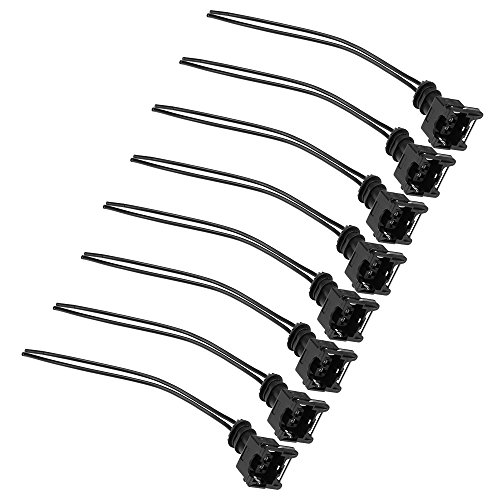 Купить Fuel Injector Connector EV1 OBD1 Pigtail Wiring Plugs Clips Cut & Splice (Pack of 8) в