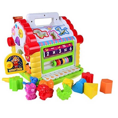 Multifunctional Musical Toys Colorful Baby Fun House Musical Electronic Geometric Blocks Sorting Learning Educational Toys